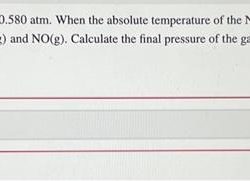 A container of n2o3 has a pressure of