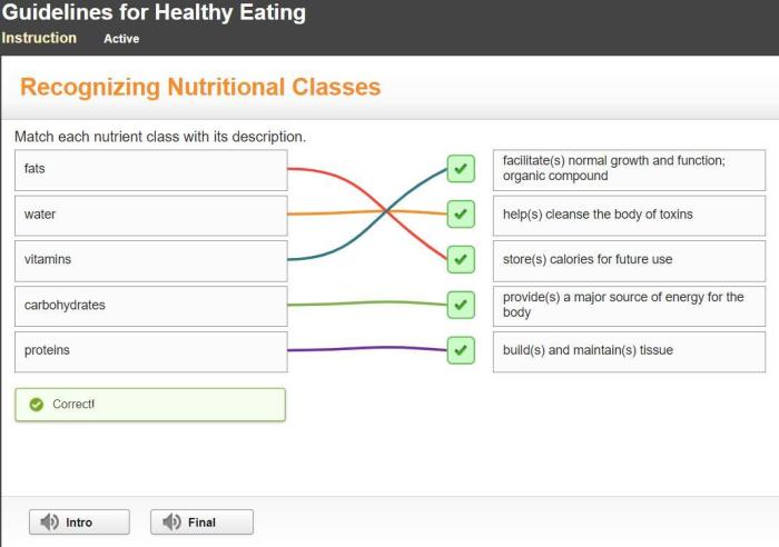 Match each physiological condition to its causal nutrients deficiency.