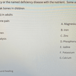 Nutrients diseases